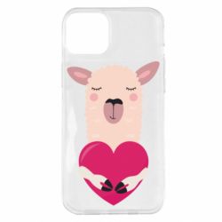 Чохол для iPhone 14 Plus Lama with heart - PrintSalon