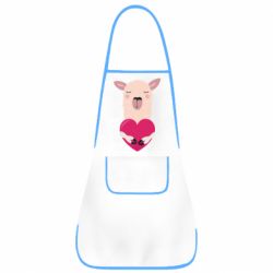 Фартух Lama with heart - PrintSalon