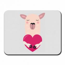 Килимок для миші Lama with heart - PrintSalon