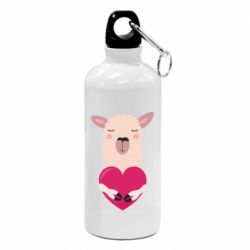 Фляга Lama with heart - PrintSalon
