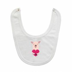 Слинявчик Lama with heart - PrintSalon