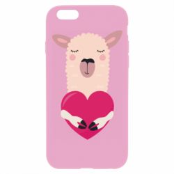 Чохол для iPhone 6 Plus/6S Plus Lama with heart - PrintSalon