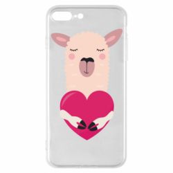Чохол для iPhone 7 Plus Lama with heart - PrintSalon