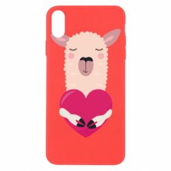 Чохол для iPhone X/Xs Lama with heart - PrintSalon