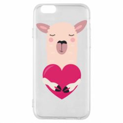 Чохол для iPhone 6/6S Lama with heart - PrintSalon