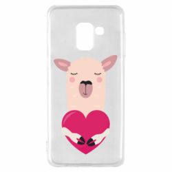 Чохол для Samsung A8 2018 Lama with heart - PrintSalon
