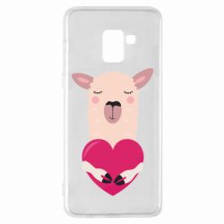 Чохол для Samsung A8+ 2018 Lama with heart - PrintSalon