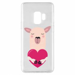 Чохол для Samsung S9 Lama with heart - PrintSalon