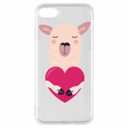 Чохол для iPhone 8 Lama with heart - PrintSalon