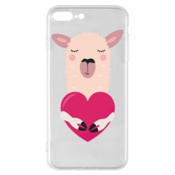 Чохол для iPhone 8 Plus Lama with heart - PrintSalon