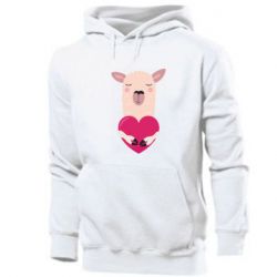 Чоловічі худі Lama with heart - PrintSalon