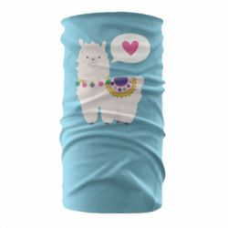 Бандана Lama with pink heart - PrintSalon