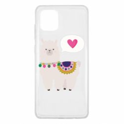 Чехол для Samsung Note 10 Lite Lama with pink heart - PrintSalon