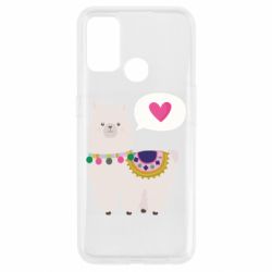 Чехол для Oppo A53/A32/A33 Lama with pink heart