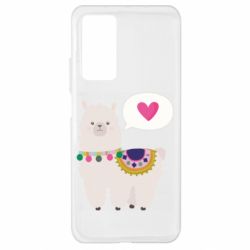 Чехол для Xiaomi Mi 10T/10T Pro Lama with pink heart - PrintSalon