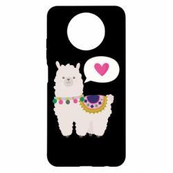 Чехол для Xiaomi Redmi Note 9 5G/Redmi Note 9T Lama with pink heart - PrintSalon