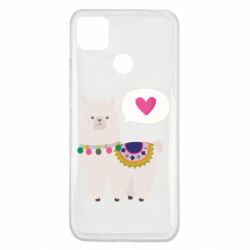 Чехол для Xiaomi Redmi 9c Lama with pink heart