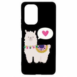 Чехол для Xiaomi Poco F3/K40 Lama with pink heart