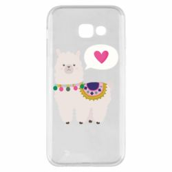 Чехол для Samsung A5 2017 Lama with pink heart - PrintSalon