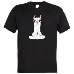 Чоловіча футболка з V-подібним вирізом Lama Yoga - PrintSalon