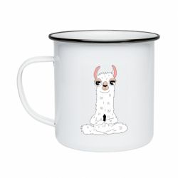 Кружка емальована Lama Yoga - PrintSalon