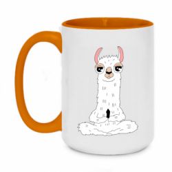 Чашка двокольорова велика Lama Yoga - PrintSalon