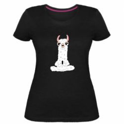 Жіноча преміум футболка Lama Yoga - PrintSalon