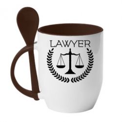 Чашка с ложкой Lawyer1 - PrintSalon