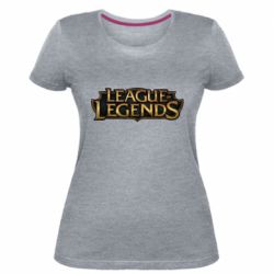 Женская премиум футболка League of legends logo - PrintSalon