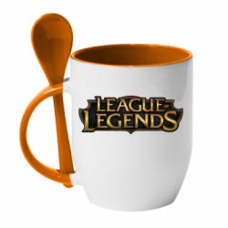 Чашка с ложкой League of legends logo - PrintSalon