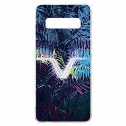 Чохол для Samsung S10+ Leaves art - PrintSalon