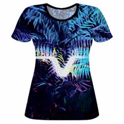 Жіноча 3D футболка Leaves art - PrintSalon