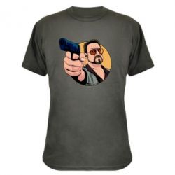 Камуфляжная футболка Лебовски с пушкой - PrintSalon