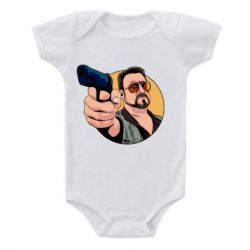 Детский бодик Лебовски с пушкой - PrintSalon