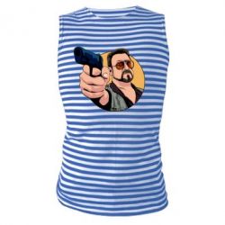 Майка-тельняшка Лебовски с пушкой - PrintSalon