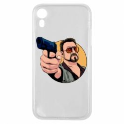 Чехол для iPhone XR Лебовски с пушкой - PrintSalon