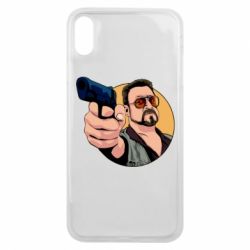 Чехол для iPhone Xs Max Лебовски с пушкой - PrintSalon