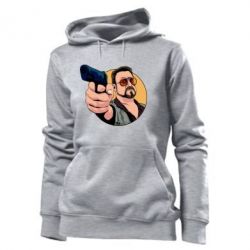 Женское худи Лебовски с пушкой - PrintSalon