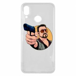 Чехол для Huawei P Smart Plus 2018 Лебовски с пушкой - PrintSalon