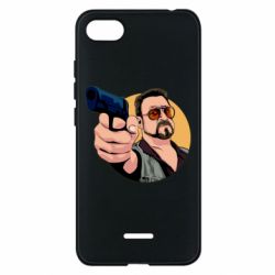 Чехол для Xiaomi Redmi 6A Лебовски с пушкой - PrintSalon