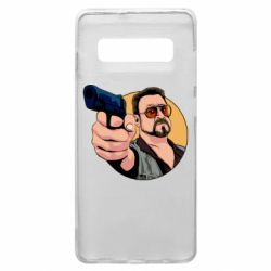 Чехол для Samsung S10+ Лебовски с пушкой - PrintSalon