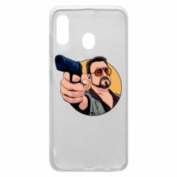 Чехол для Samsung A20 Лебовски с пушкой - PrintSalon