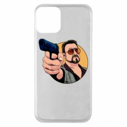 Чехол для iPhone 11 Лебовски с пушкой - PrintSalon