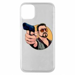 Чехол для iPhone 11 Pro Лебовски с пушкой - PrintSalon