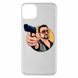 Чехол для iPhone 11 Pro Max Лебовски с пушкой - PrintSalon