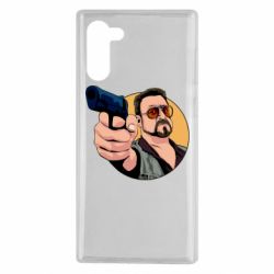 Чехол для Samsung Note 10 Лебовски с пушкой - PrintSalon