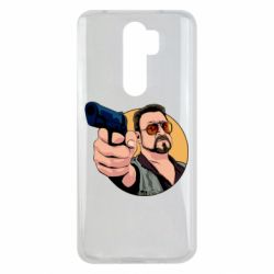 Чехол для Xiaomi Redmi Note 8 Pro Лебовски с пушкой - PrintSalon