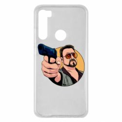 Чехол для Xiaomi Redmi Note 8 Лебовски с пушкой - PrintSalon