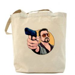 Эко-сумка Лебовски с пушкой - PrintSalon