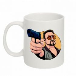 Чашка 320ml Лебовски с пушкой - PrintSalon